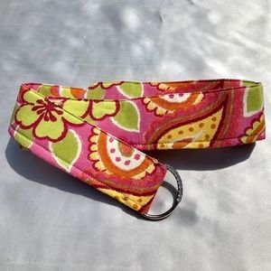 Paisley Print y2k Belt with Rhinestone Buckle